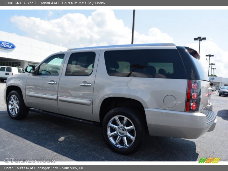 Gold Mist Metallic / Ebony 2008 GMC Yukon XL Denali AWD