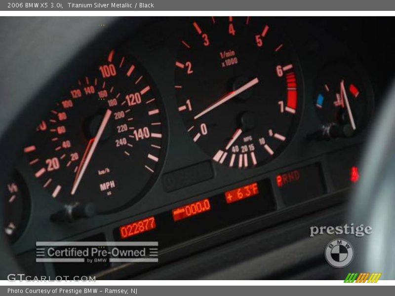 Titanium Silver Metallic / Black 2006 BMW X5 3.0i