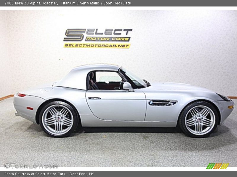 Titanium Silver Metallic / Sport Red/Black 2003 BMW Z8 Alpina Roadster