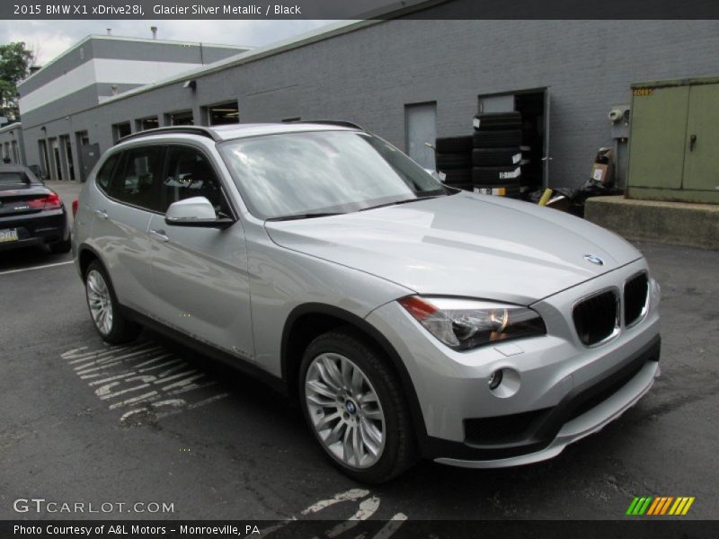 Glacier Silver Metallic / Black 2015 BMW X1 xDrive28i