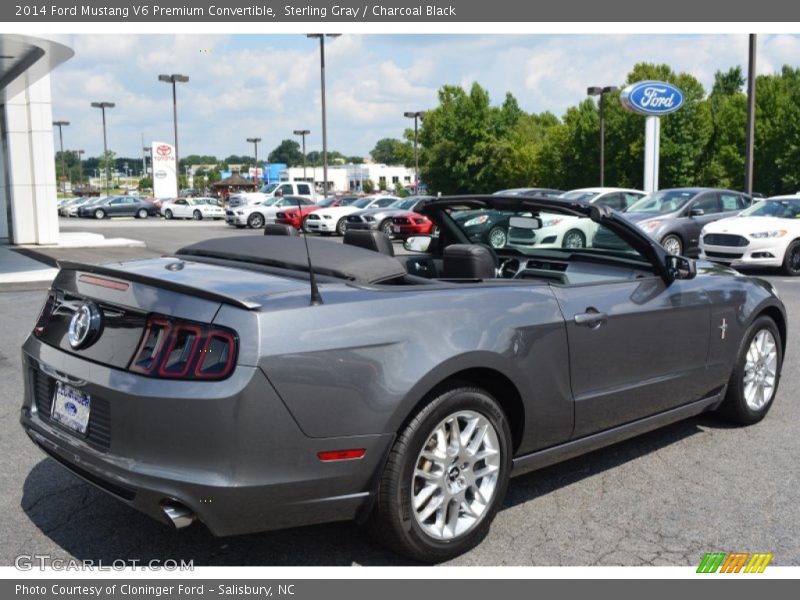 Sterling Gray / Charcoal Black 2014 Ford Mustang V6 Premium Convertible