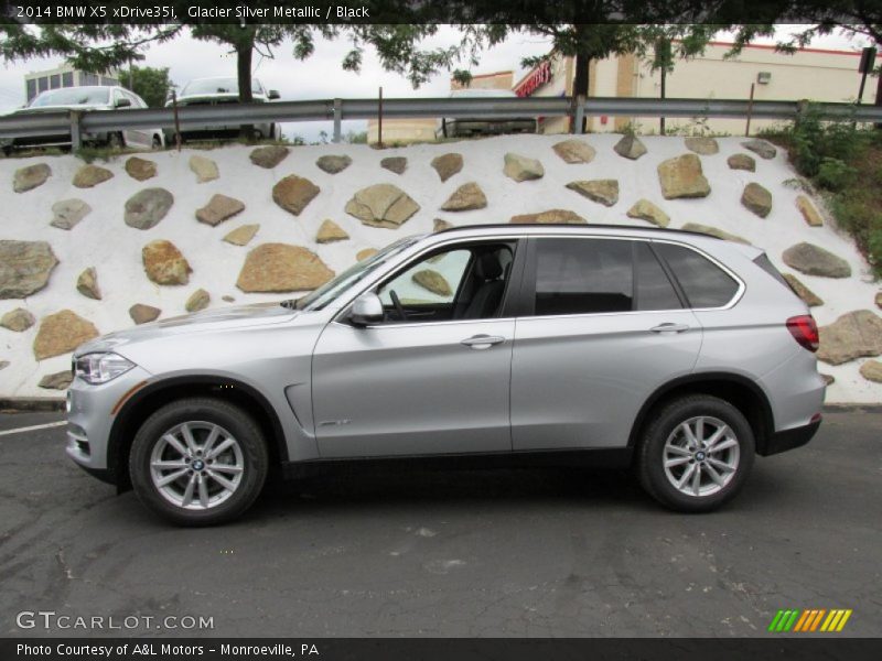 Glacier Silver Metallic / Black 2014 BMW X5 xDrive35i