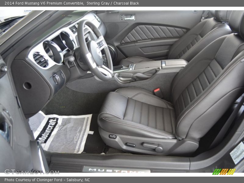 Sterling Gray / Charcoal Black 2014 Ford Mustang V6 Premium Convertible