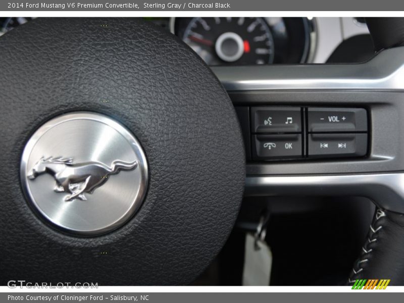 Sterling Gray / Charcoal Black 2014 Ford Mustang V6 Premium Convertible