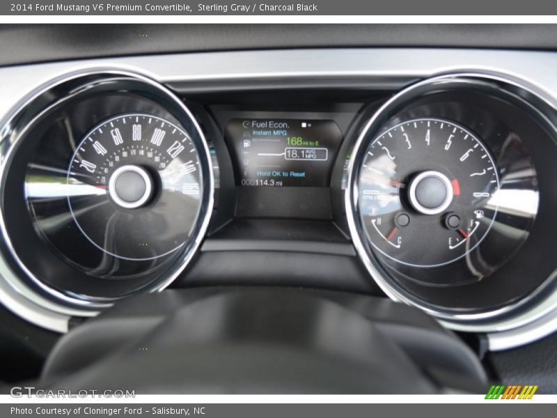 Sterling Gray / Charcoal Black 2014 Ford Mustang V6 Premium Convertible