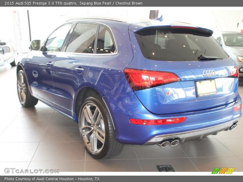 Sepang Blue Pearl / Chestnut Brown 2015 Audi SQ5 Prestige 3.0 TFSI quattro