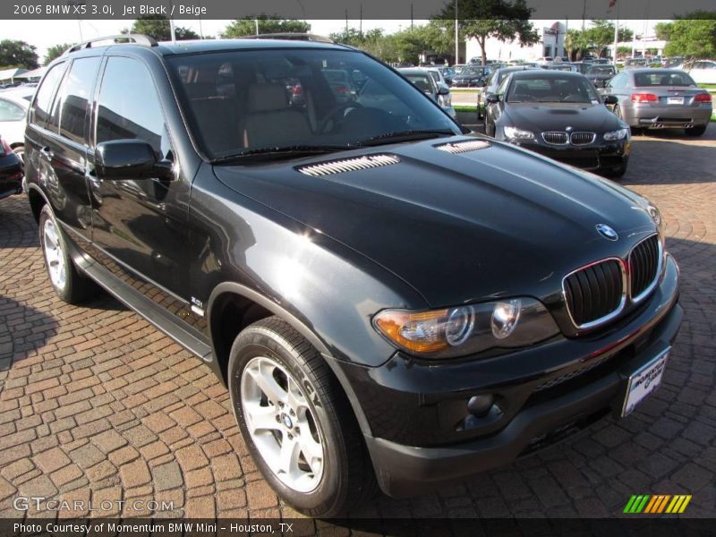 Jet Black / Beige 2006 BMW X5 3.0i
