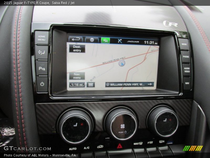 Navigation of 2015 F-TYPE R Coupe