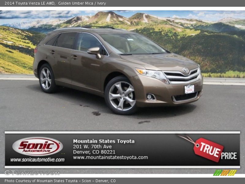 Golden Umber Mica / Ivory 2014 Toyota Venza LE AWD