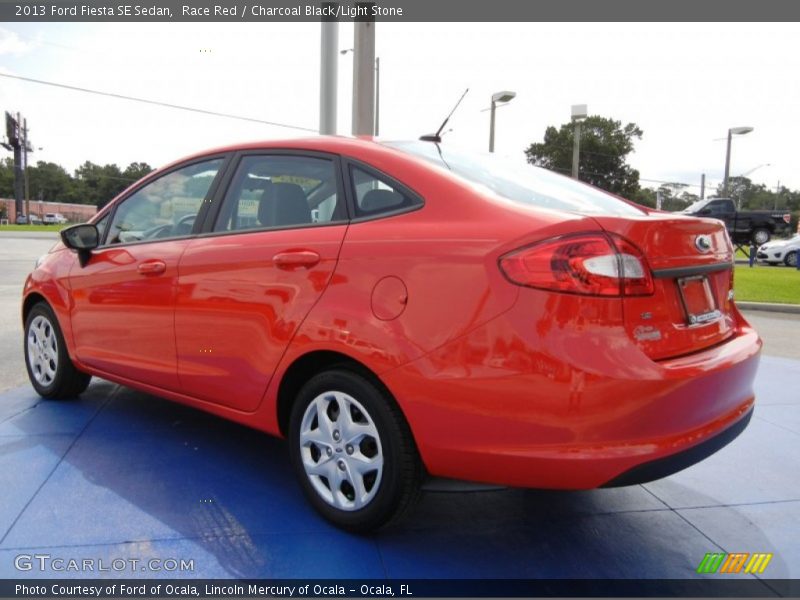 Race Red / Charcoal Black/Light Stone 2013 Ford Fiesta SE Sedan