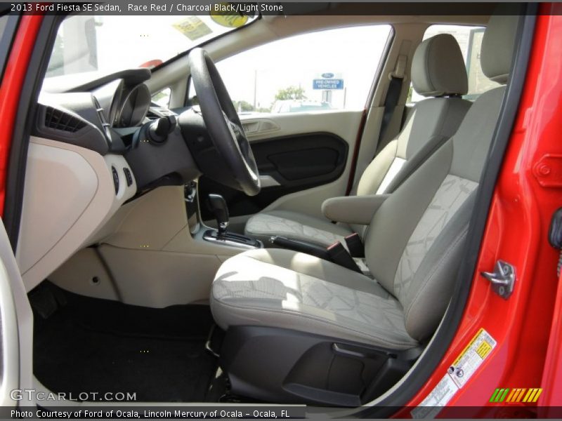 Race Red / Charcoal Black/Light Stone 2013 Ford Fiesta SE Sedan