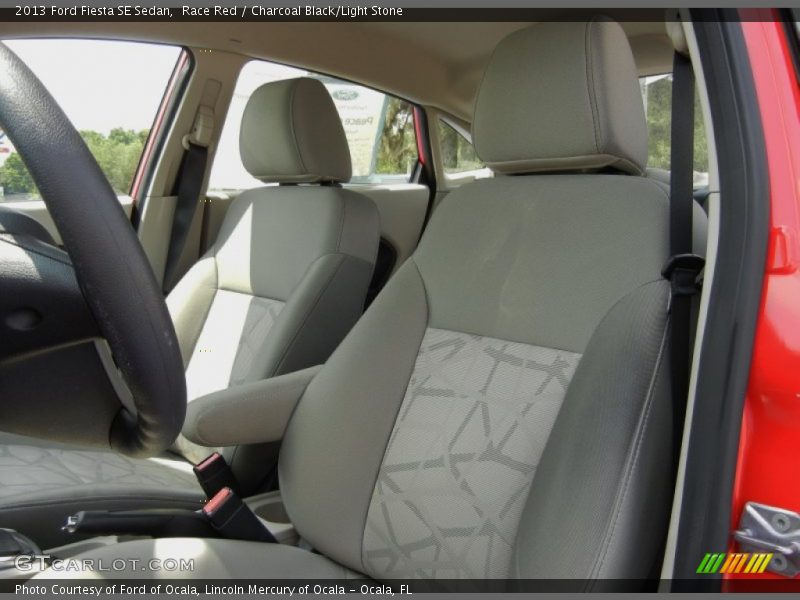 Race Red / Charcoal Black/Light Stone 2013 Ford Fiesta SE Sedan