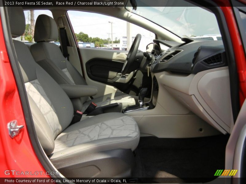 Race Red / Charcoal Black/Light Stone 2013 Ford Fiesta SE Sedan