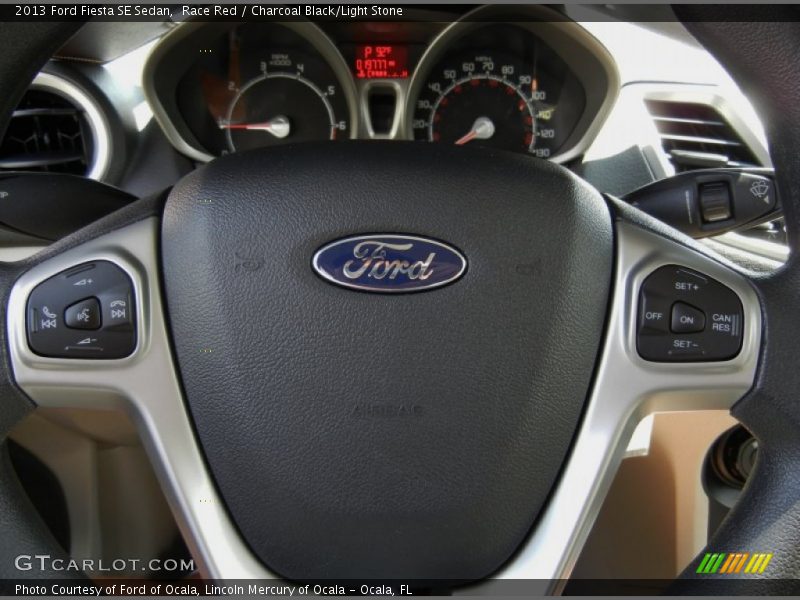 Race Red / Charcoal Black/Light Stone 2013 Ford Fiesta SE Sedan