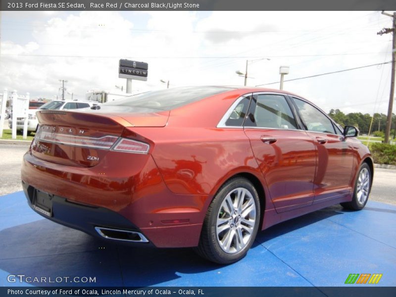 Race Red / Charcoal Black/Light Stone 2013 Ford Fiesta SE Sedan