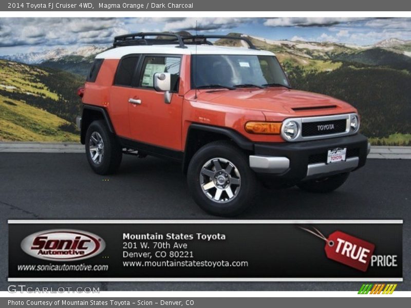 Magma Orange / Dark Charcoal 2014 Toyota FJ Cruiser 4WD