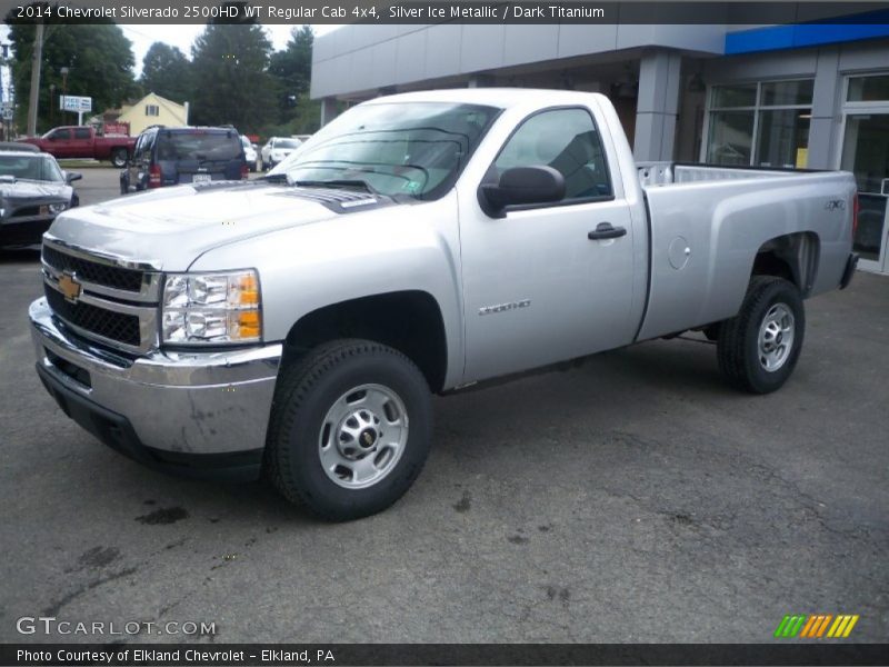 Silver Ice Metallic / Dark Titanium 2014 Chevrolet Silverado 2500HD WT Regular Cab 4x4
