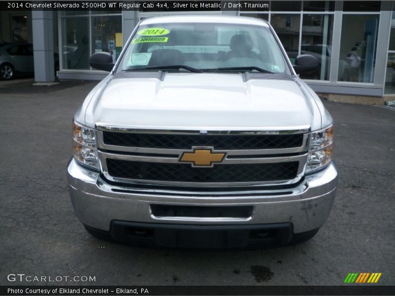 Silver Ice Metallic / Dark Titanium 2014 Chevrolet Silverado 2500HD WT Regular Cab 4x4