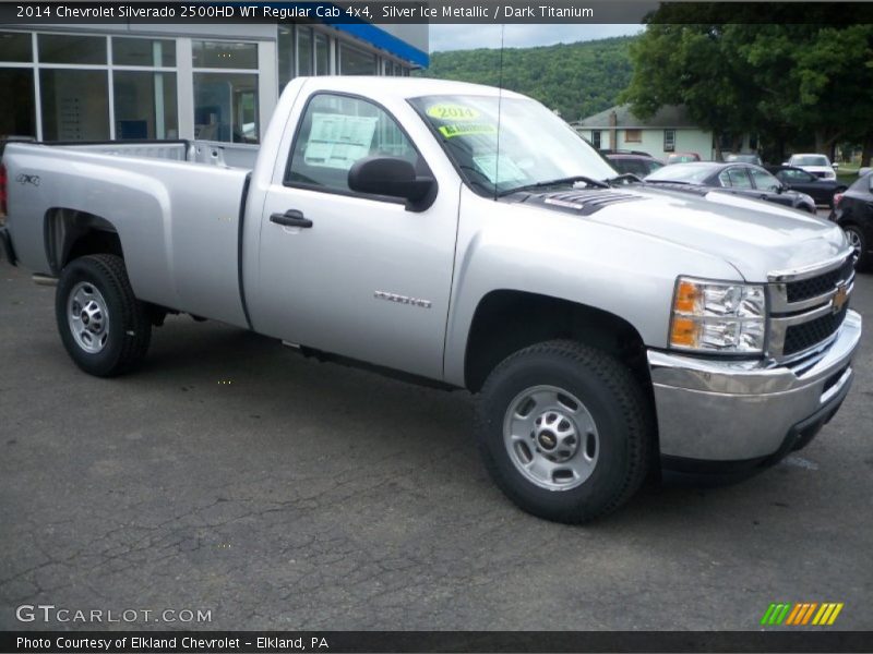 Silver Ice Metallic / Dark Titanium 2014 Chevrolet Silverado 2500HD WT Regular Cab 4x4