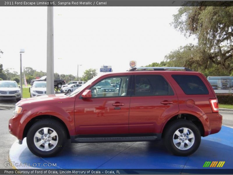 Sangria Red Metallic / Camel 2011 Ford Escape Limited V6