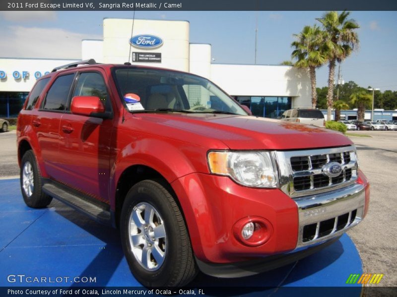 Sangria Red Metallic / Camel 2011 Ford Escape Limited V6