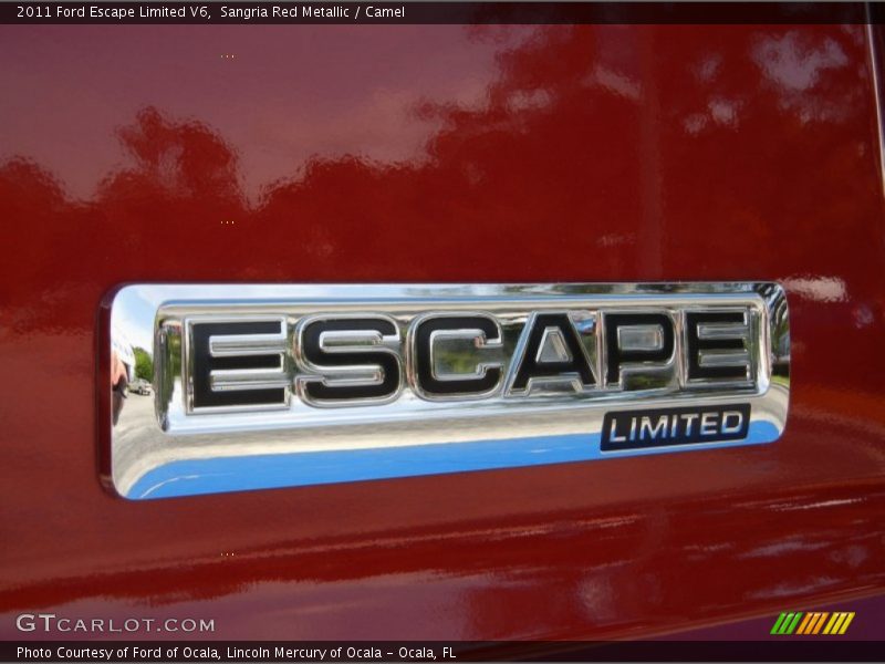 Sangria Red Metallic / Camel 2011 Ford Escape Limited V6