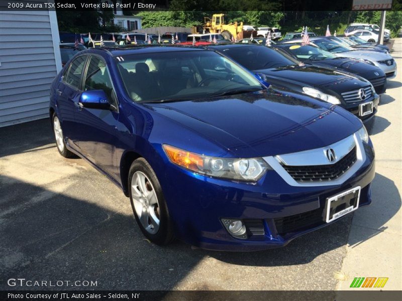 Vortex Blue Pearl / Ebony 2009 Acura TSX Sedan