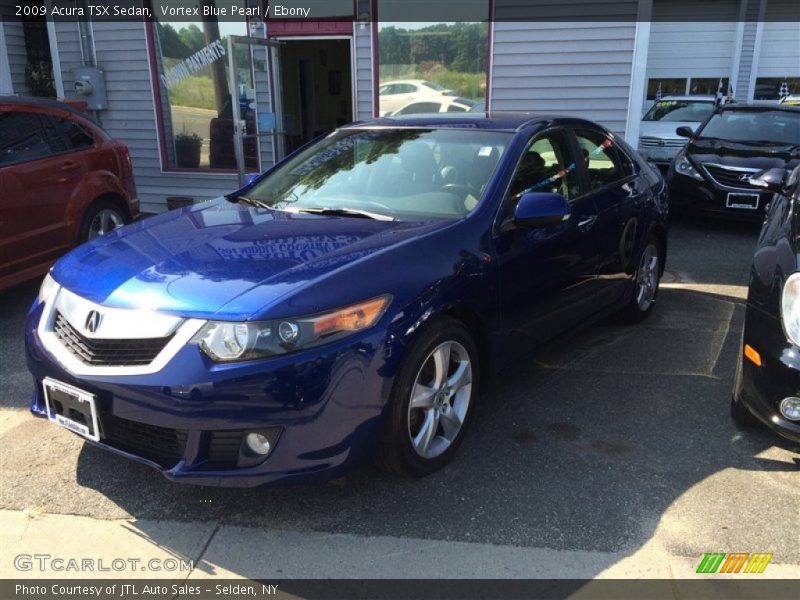 Vortex Blue Pearl / Ebony 2009 Acura TSX Sedan