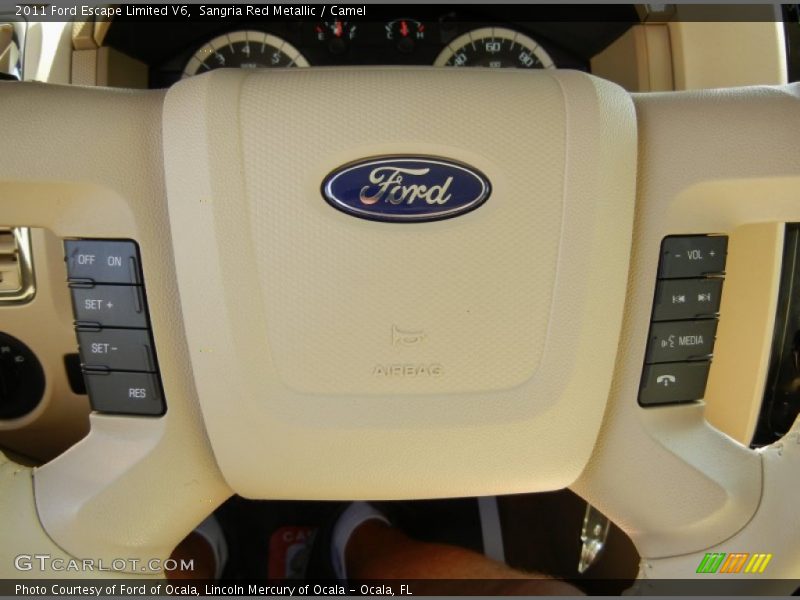 Sangria Red Metallic / Camel 2011 Ford Escape Limited V6