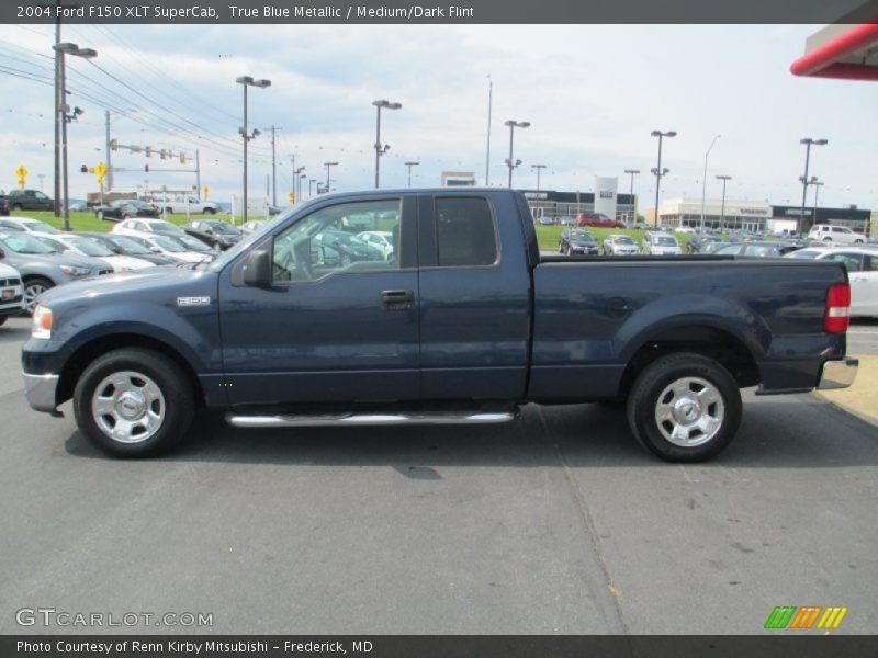 True Blue Metallic / Medium/Dark Flint 2004 Ford F150 XLT SuperCab