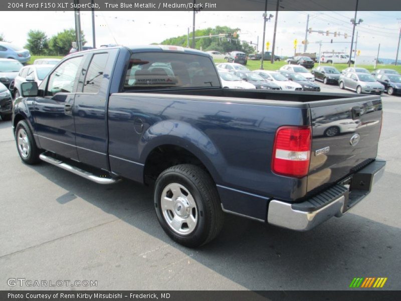 True Blue Metallic / Medium/Dark Flint 2004 Ford F150 XLT SuperCab