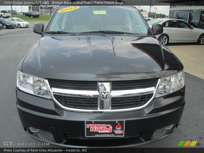 Brilliant Black Crystal Pearl / Pastel Pebble Beige 2009 Dodge Journey R/T AWD