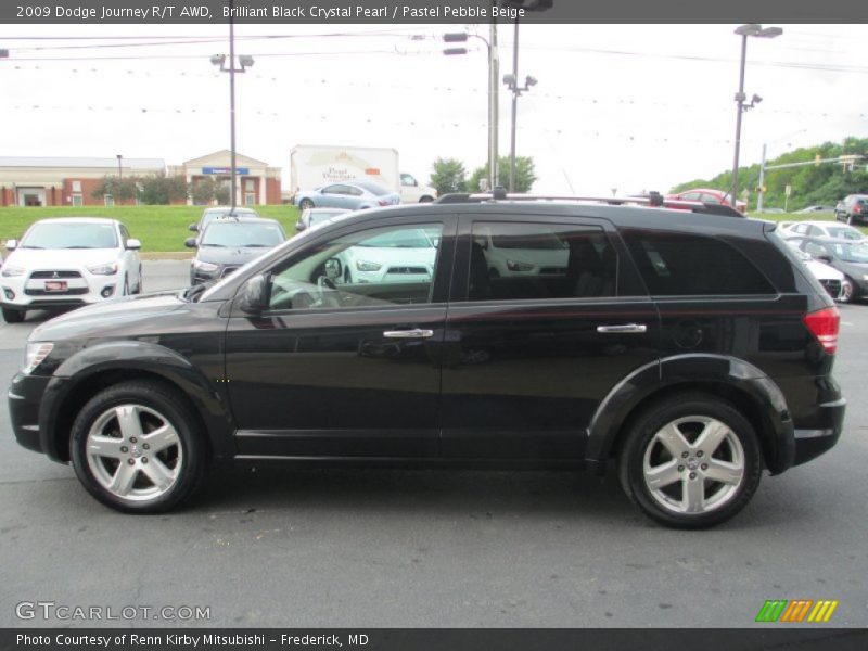 Brilliant Black Crystal Pearl / Pastel Pebble Beige 2009 Dodge Journey R/T AWD