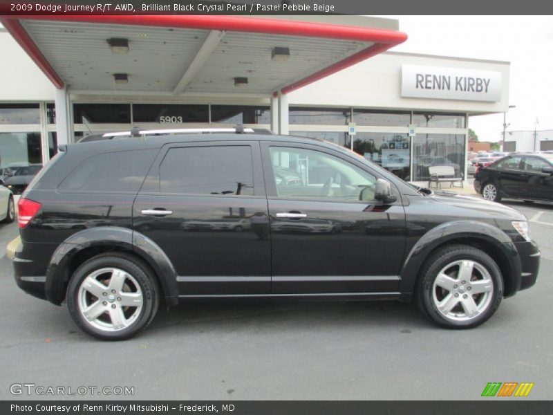Brilliant Black Crystal Pearl / Pastel Pebble Beige 2009 Dodge Journey R/T AWD