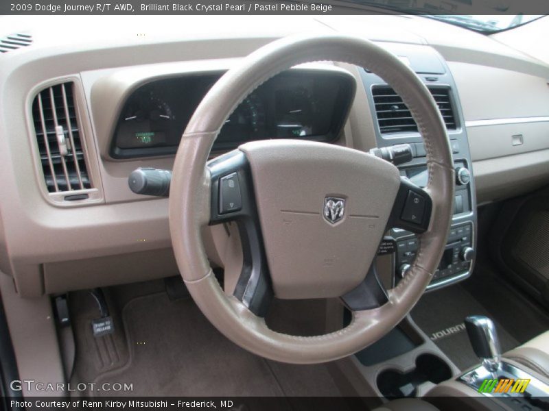 Brilliant Black Crystal Pearl / Pastel Pebble Beige 2009 Dodge Journey R/T AWD