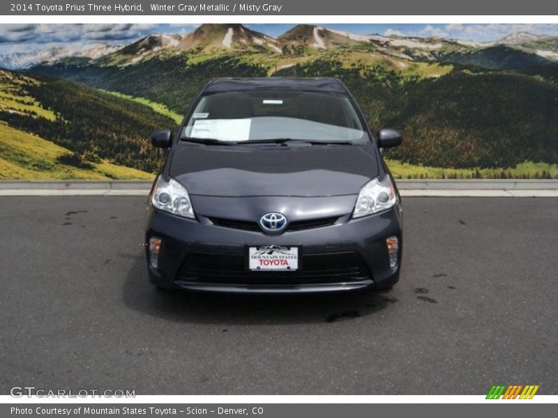 Winter Gray Metallic / Misty Gray 2014 Toyota Prius Three Hybrid