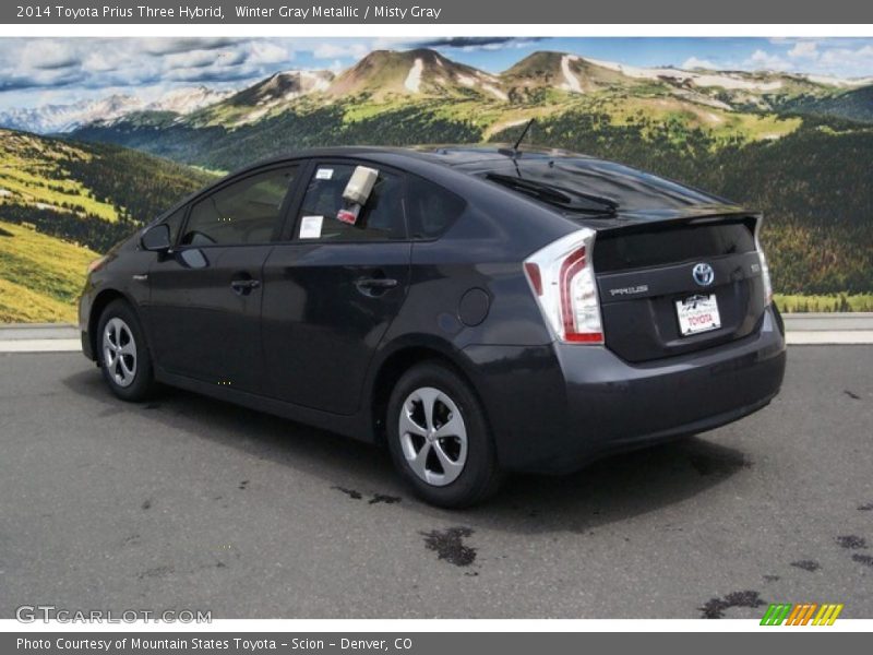 Winter Gray Metallic / Misty Gray 2014 Toyota Prius Three Hybrid