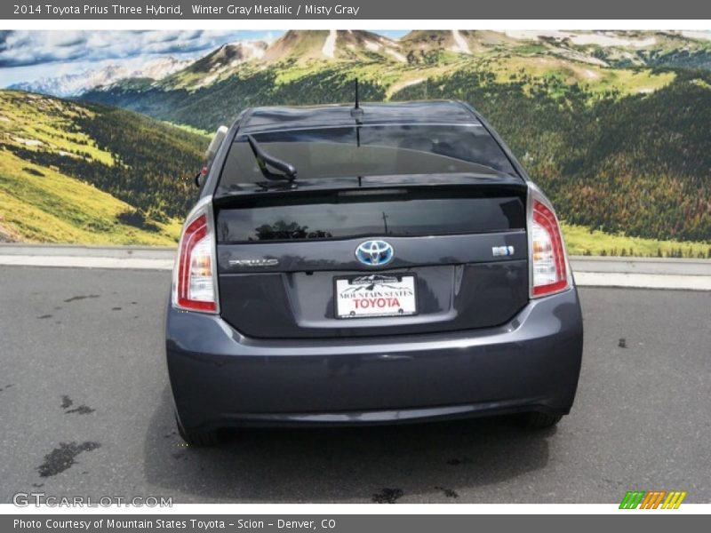 Winter Gray Metallic / Misty Gray 2014 Toyota Prius Three Hybrid