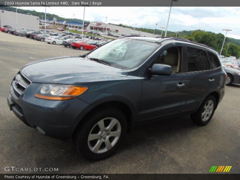 Slate Blue / Beige 2009 Hyundai Santa Fe Limited 4WD