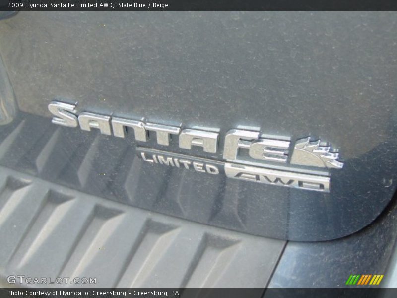 Slate Blue / Beige 2009 Hyundai Santa Fe Limited 4WD