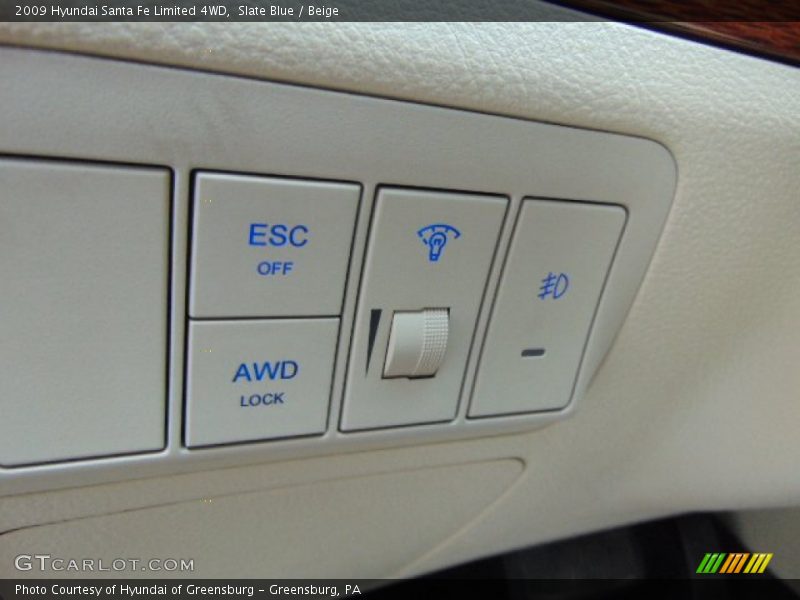 Slate Blue / Beige 2009 Hyundai Santa Fe Limited 4WD