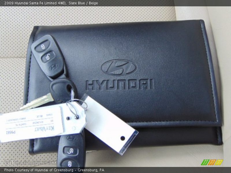 Slate Blue / Beige 2009 Hyundai Santa Fe Limited 4WD