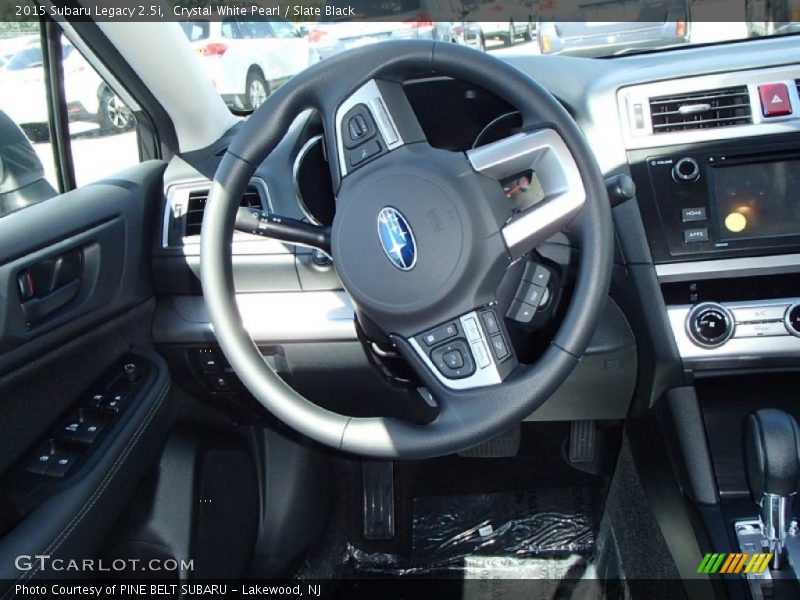 Crystal White Pearl / Slate Black 2015 Subaru Legacy 2.5i