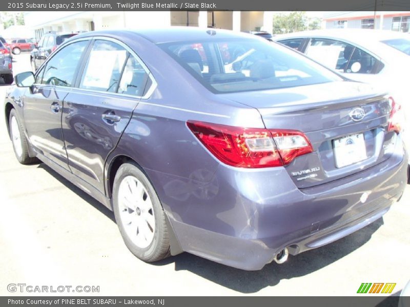Twilight Blue Metallic / Slate Black 2015 Subaru Legacy 2.5i Premium
