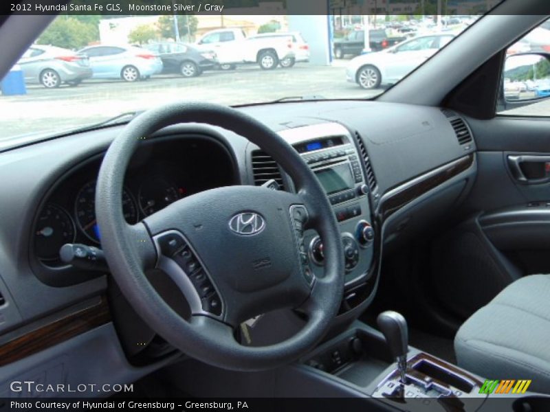 Moonstone Silver / Gray 2012 Hyundai Santa Fe GLS