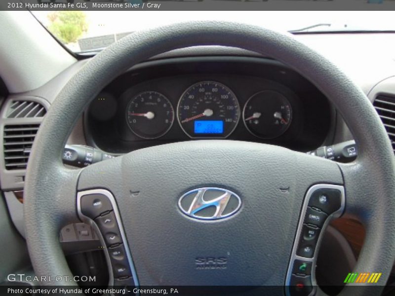 Moonstone Silver / Gray 2012 Hyundai Santa Fe GLS