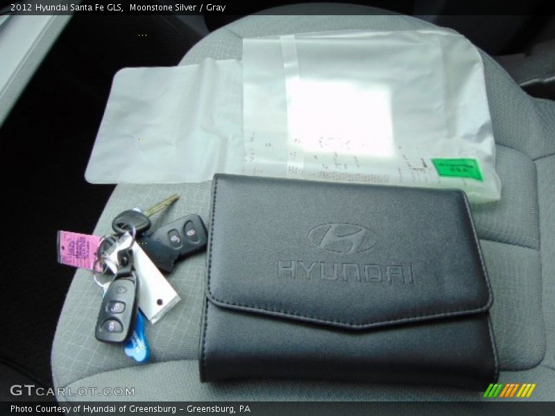 Moonstone Silver / Gray 2012 Hyundai Santa Fe GLS