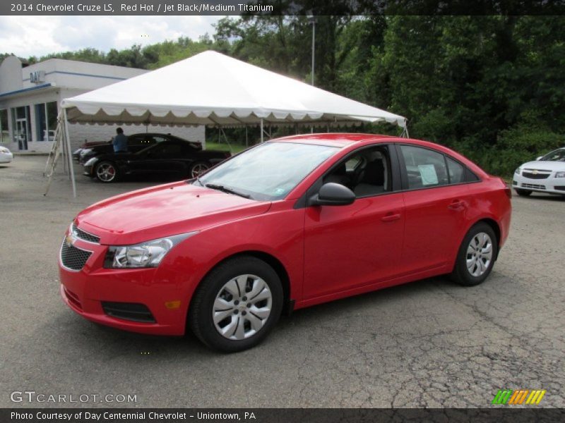 Red Hot / Jet Black/Medium Titanium 2014 Chevrolet Cruze LS