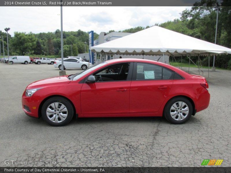 Red Hot / Jet Black/Medium Titanium 2014 Chevrolet Cruze LS