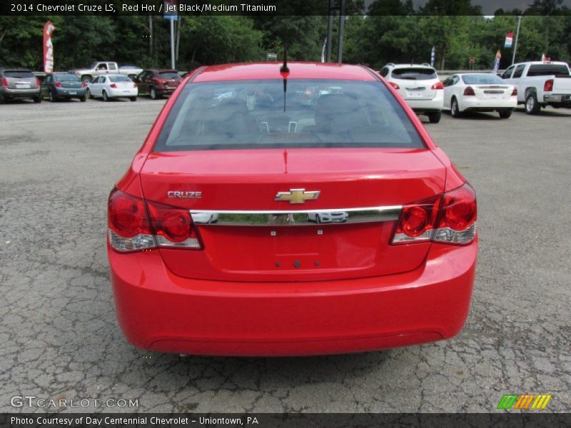 Red Hot / Jet Black/Medium Titanium 2014 Chevrolet Cruze LS
